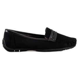 SHELOVET Mocasines negros cómodos