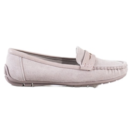 SHELOVET Mocasines grises cómodos
