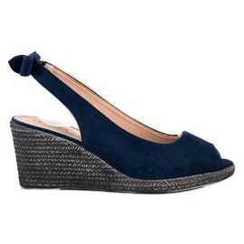 Sandalias sin cordones en la cuña VINCEZA azul marino azul Sandalias sin cordones en la cuña VINCEZA azul marino azul