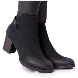 PJ1 De Mujer Botas Calientes Con Tacón Nubuck Negro Imparable