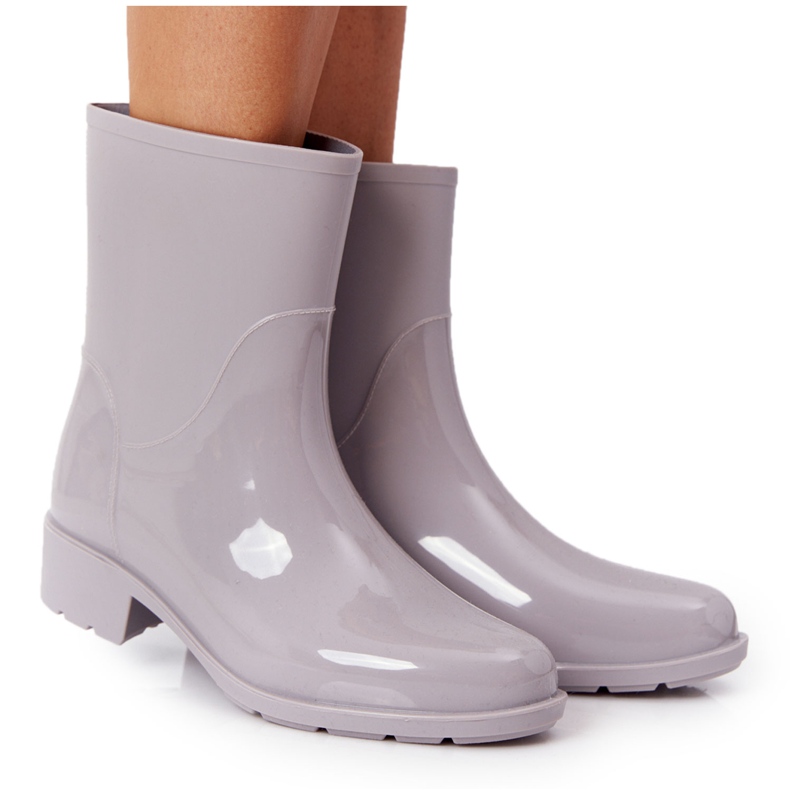 PS1 Chanclas brillantes Botas grises Jodhpur Rainy Day