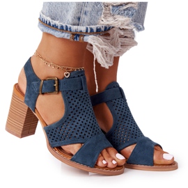 EVE Sandalias caladas en una barra azul Hey Lover multicolor verde