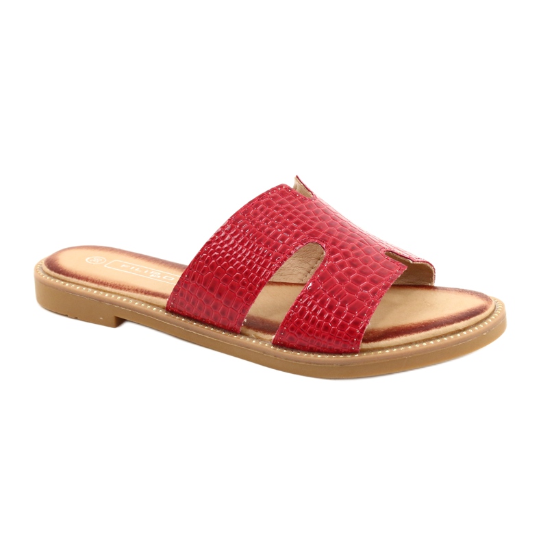 Filippo Flip de folletos de color rojo brillante de las mujeres