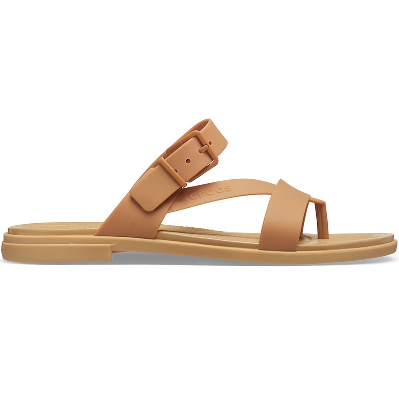 Sandalias Crocs Mujer Tulum Toe Post Caramel 206108277 marrón multicolor