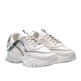 Deportivas beige con suela gruesa Claudia