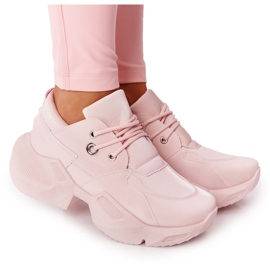 PS1 Zapatillas de mujer en una suela masiva rosa burbujeante rosado