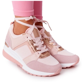 PS1 Zapatillas de Cuña Pink Bye Bye Love rosado dorado