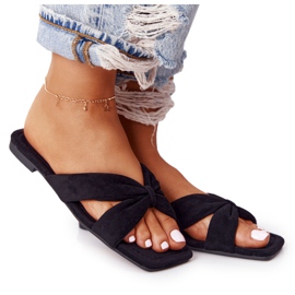 PS1 Pantuflas Mujer Velour Black Vanilla Sky negro