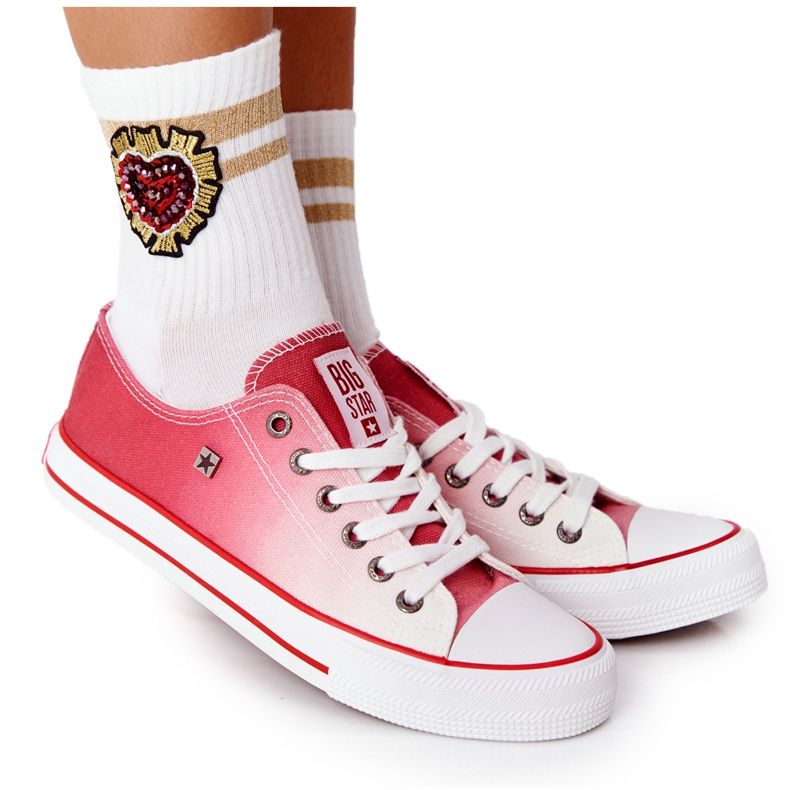 Zapatillas de Mujer Big Star HH274130 Ombre Red blanco