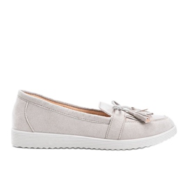 Mocasines beige con flecos Magdalena