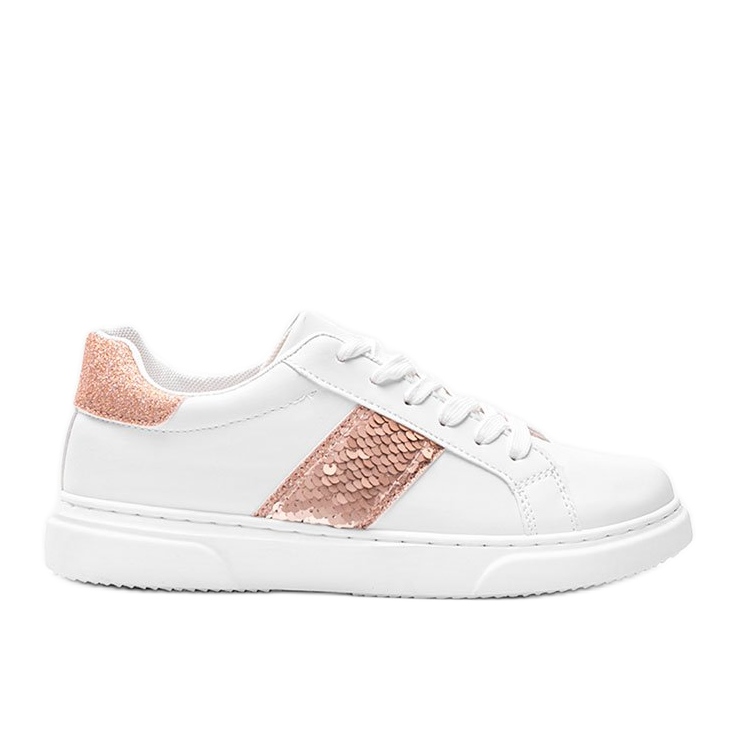 Deportivas blancas decoradas con lentejuelas Ana blanco