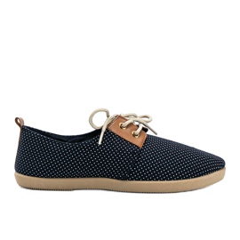 Zapatillas Dalia azul marino con lunares
