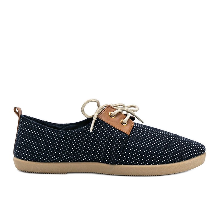 Zapatillas Dalia azul marino con lunares