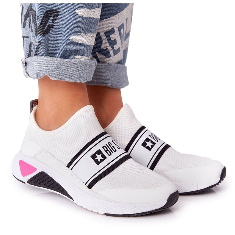 Zapatos deportivos Slip-On Memory Foam Big Star HH274538 Blanco Zapatos deportivos Slip-On Memory Foam Big Star HH274538 Blanco