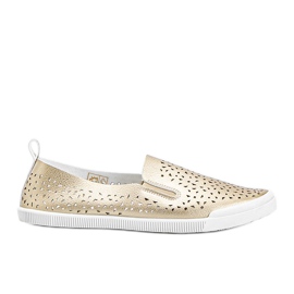 Zapatillas Maegan doradas con calado dorado
