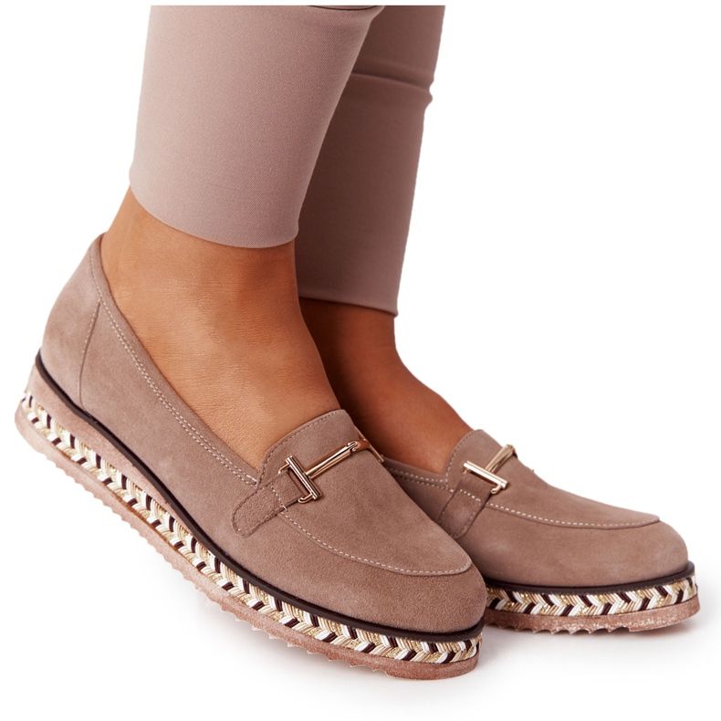 Mocasines Con Plataforma Laura Messi 2284 Beige