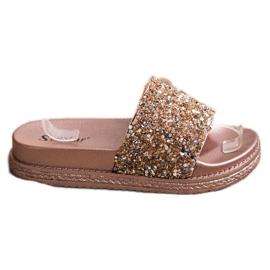 Seastar Zapatillas de moda en la plataforma marrón dorado