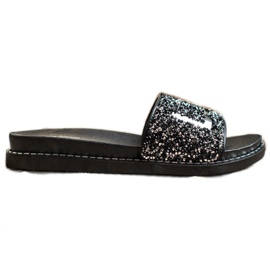 SHELOVET Zapatillas en la plataforma del amor negro SHELOVET Zapatillas en la plataforma del amor negro