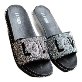 SHELOVET Zapatillas en la plataforma del amor negro SHELOVET Zapatillas en la plataforma del amor negro