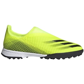 Botas de fútbol Adidas X Ghosted.3 Ll Tf Junior amarillo-negro FW6982