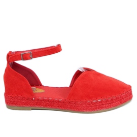 Alpargatas para mujer con corte rojo 1219 Rojo