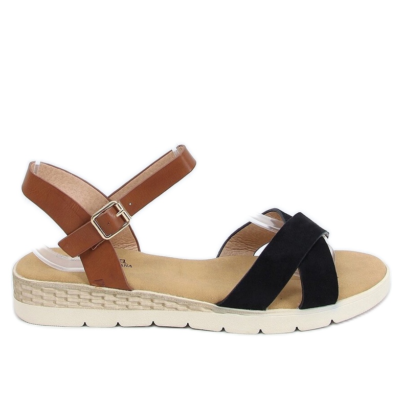 Sandalias negras de mujer 1031-15 Negro marrón