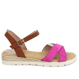 Sandalias rosa de mujer 1031-15 Fushia marrón