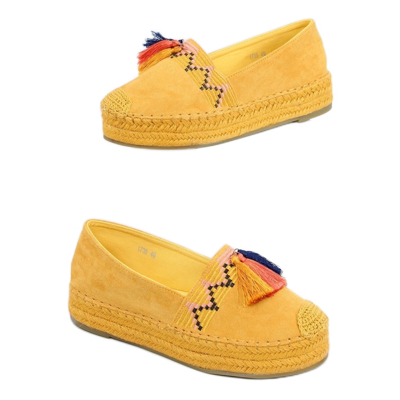 Alpargatas con flecos miel 1735 Amarillo