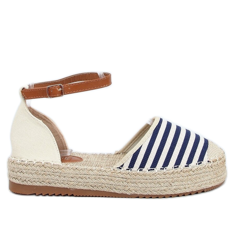 9R108 Alpargatas rayas azules beige azul marino