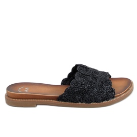 Pantuflas negras de mujer negras H006 Negra negro