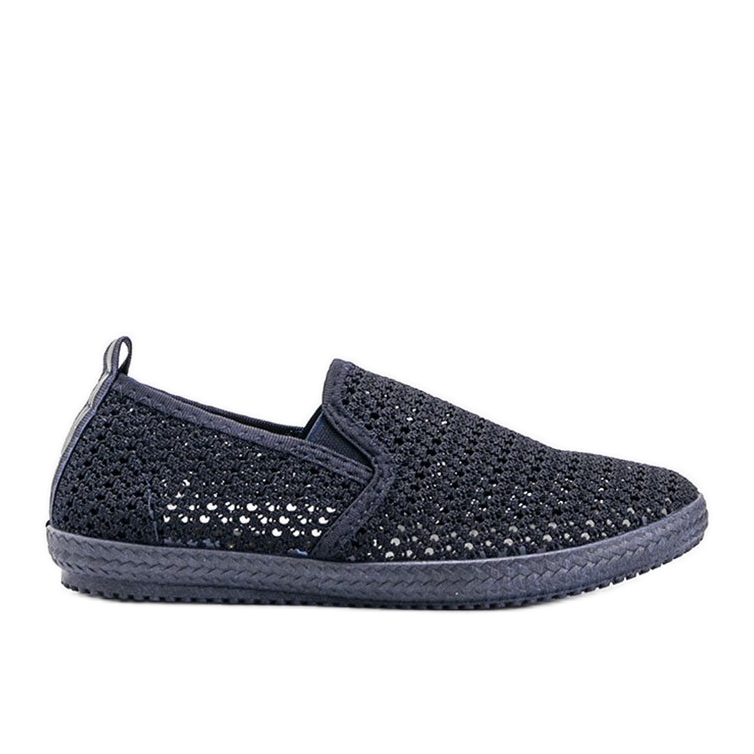 Zapatillas Mallory azul marino caladas