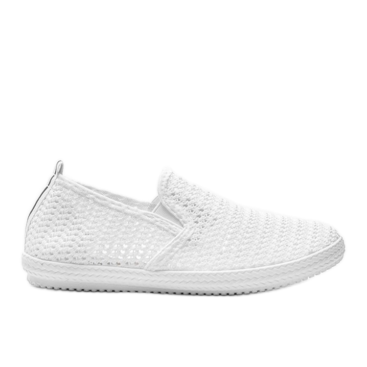 Zapatillas Mallory's blancas caladas blanco