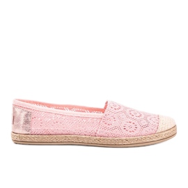 Alpargatas de tela rosa de Mandy rosado