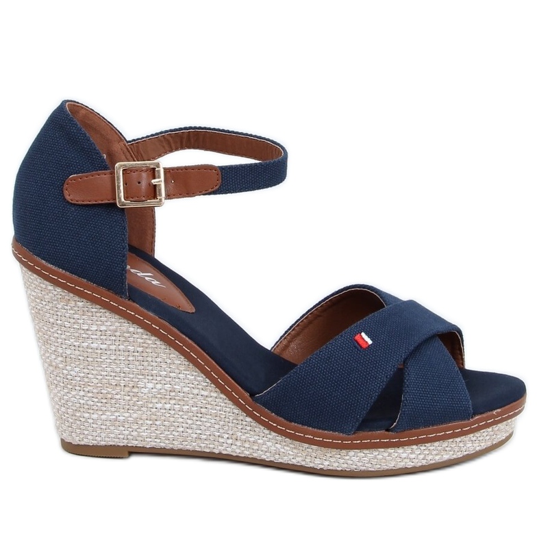 Sandalias cuña BL-70 Navy azul marino