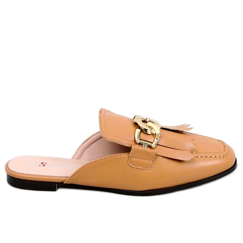 Zapatillas mocasines con cadena camel T501 Camel marrón Zapatillas mocasines con cadena camel T501 Camel marrón