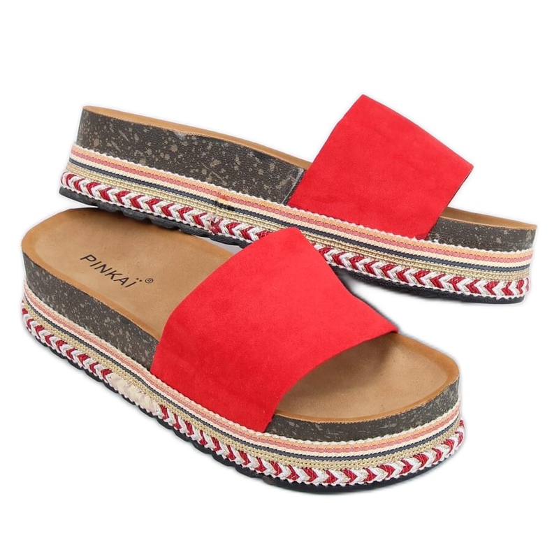 Pantuflas de corcho rojo LS015 Rojo