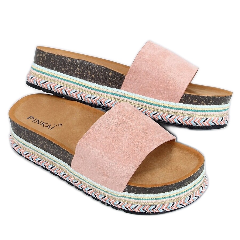 Pantuflas de corcho rosa LS015 Rosa rosado