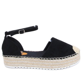 Alpargatas sandalias negras 2138 Black negro