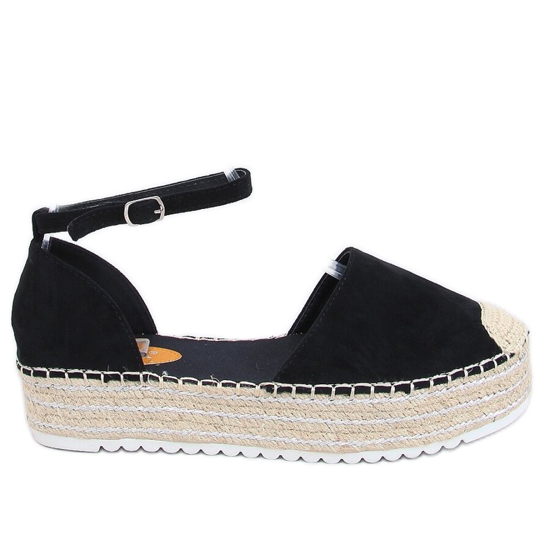 Alpargatas sandalias negras 2138 Black negro
