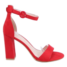 Sandalias rojas de tacón A12-06 Rojo
