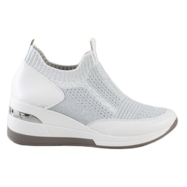 ARTIKER Zapatillas Slipless Wedge blanco plata gris ARTIKER Zapatillas Slipless Wedge blanco plata gris