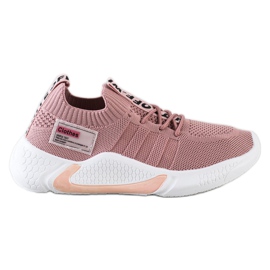ARTIKER Zapatos deportivos rosa blanco apagado