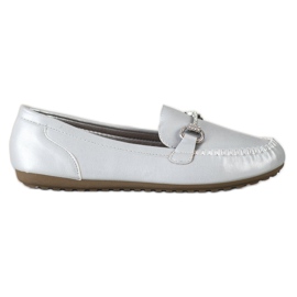 Queentina Mocasines elegantes con circonita plata Queentina Mocasines elegantes con circonita plata