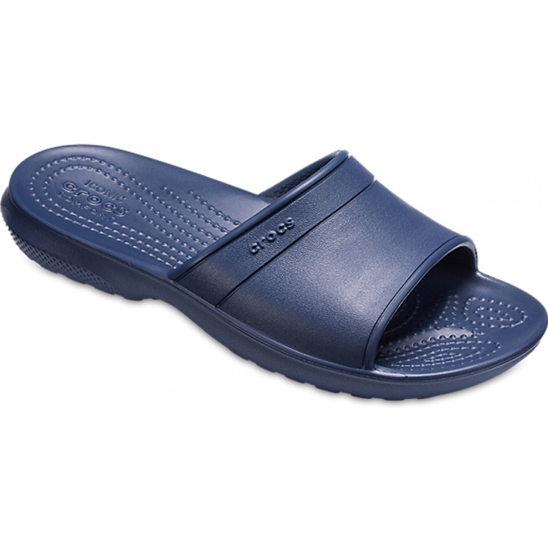 Crocs Classic Slide Kids Pantuflas para niños 204981410 azul marino