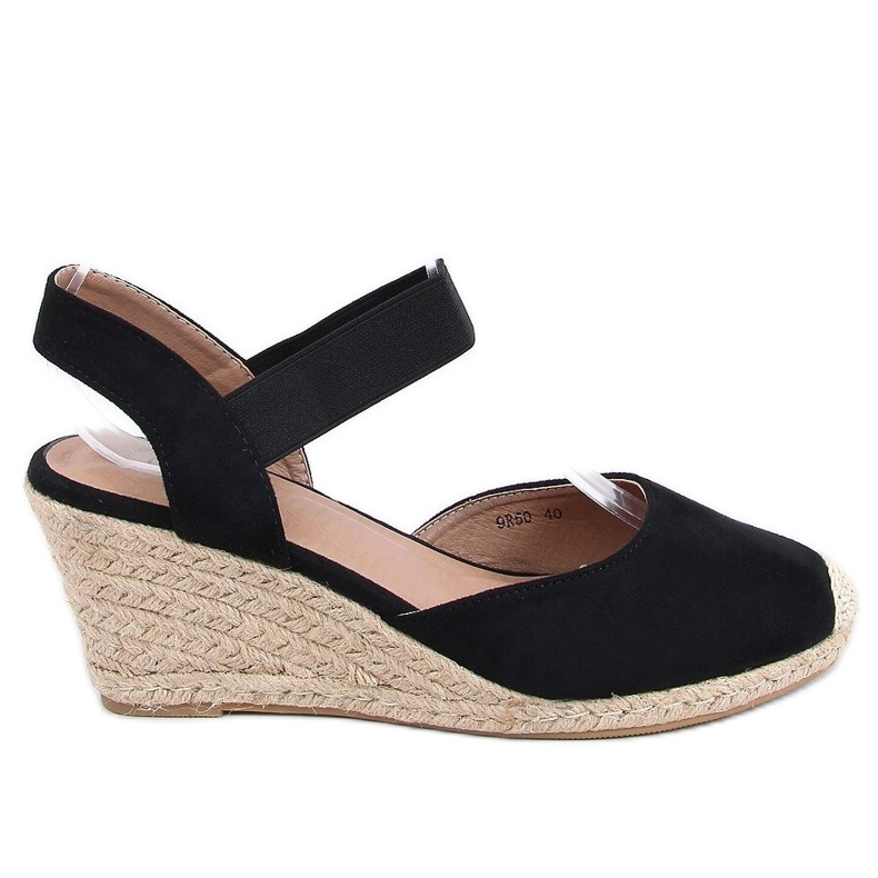 Alpargatas negras con cuñas 9R50 Negro