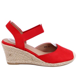 Alpargatas rojas con cuñas, rojo 9R50 Rojo