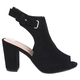 Sandalias negras de tacón 100-1001 SA-2 Black negro Sandalias negras de tacón 100-1001 SA-2 Black negro