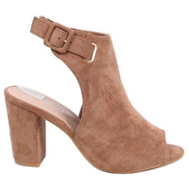 Sandalias tacones camel 100-1001 SA-2 Camel marrón multicolor