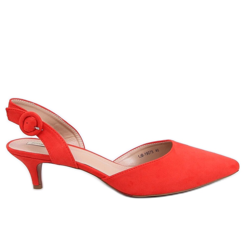 Zapatos de salón con tacón bajo naranja 1JB-19075 Naranja Zapatos de salón con tacón bajo naranja 1JB-19075 Naranja
