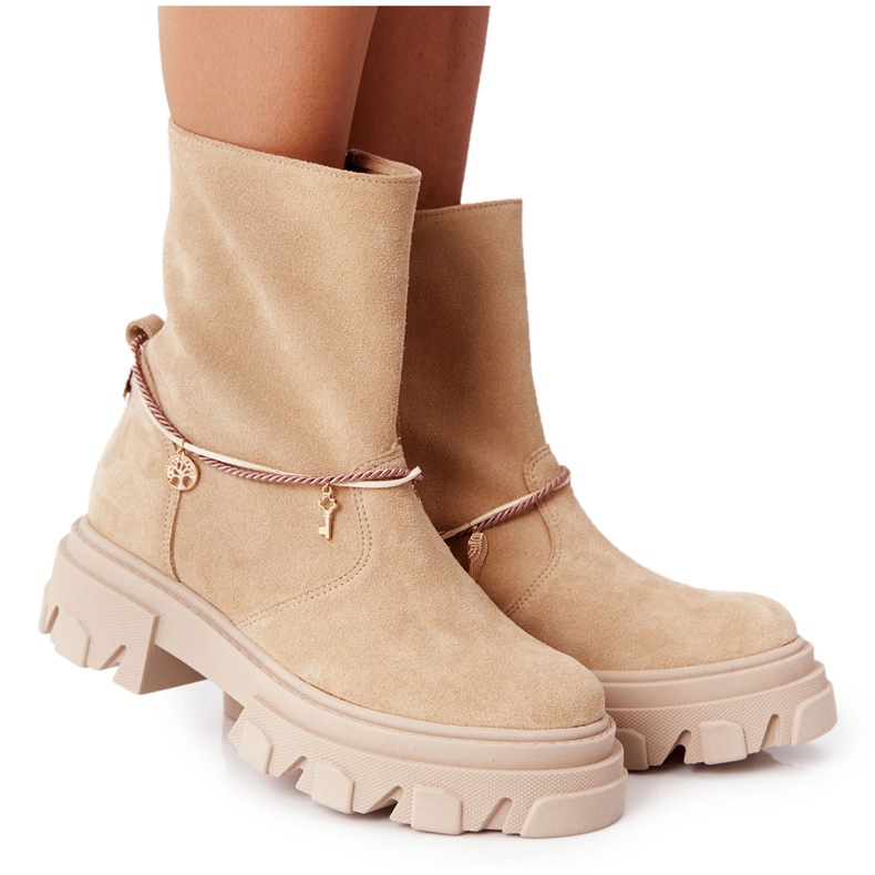 Botas de ante Workery Lewski Shoes 3006-0 Sand beige multicolor